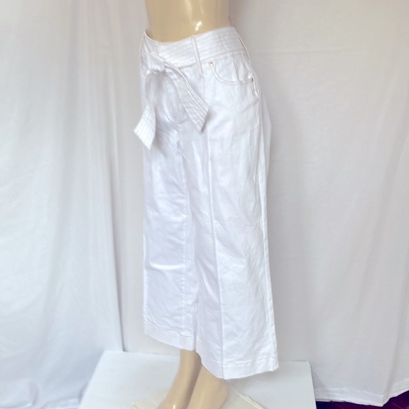 INC International Concepts Wide Leg Pants Size 16R White Color Belted NWT - Picture 4 of 8